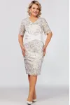 Платье Mira Fashion 5221-2 белый+бежевый