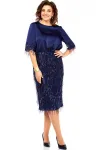 Платье Ольга Стиль С982 синий