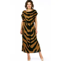 Платье Svt-Fashion 621 терракотовый с черным