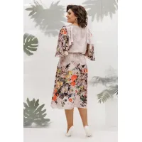 Платье Mira Fashion 5672 пастельный мультиколор