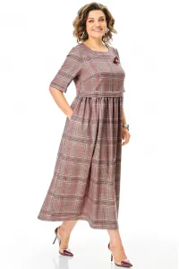 Платье Michel Chic 2132-2 брусничный, клетка