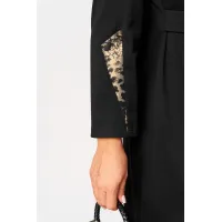 Платье Eva Grant 7220Б черный+принт капучино Платье Eva Grant 7220Б черный+принт капучино