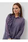 Блузка Condra Deluxe 16300 серый-фиолетовый