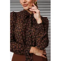 Блузка Мода-Юрс 25-2808bl терракот темно-синий