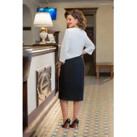 Платье Vi Oro 1231 белый-черный