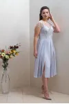 Платье Condra Deluxe 4297 Серый-молочный