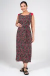 Платье Alani 2354 черный+красный и белый