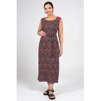 Платье Alani 2354 черный+красный и белый
