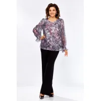 Блузка Swallow 803.6 серо-розовый