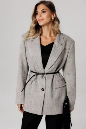 Пиджак Laikony L-363 серо-бежевый