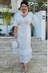 Платье Vittoria Queen 24383 диз. цветы жемчужный