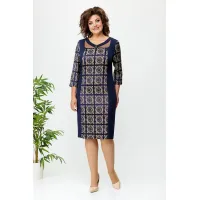 Платье Moda-Versal 1549 тёмно-синий