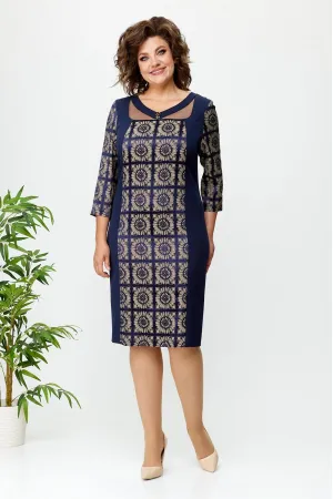 Платье Moda-Versal 1549 тёмно-синий
