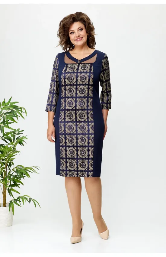 Платье Moda-Versal 1549 тёмно-синий