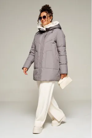 Пальто Beautiful & Free 8021 серый