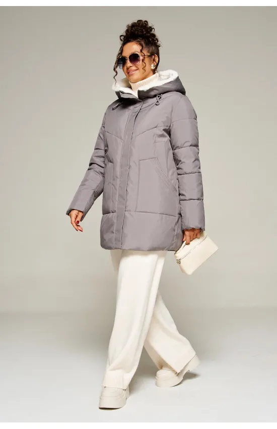 Пальто Beautiful & Free 8021 серый Пальто Beautiful & Free 8021 серый