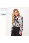 Блузка Talia Fashion 422 бирюза+черный
