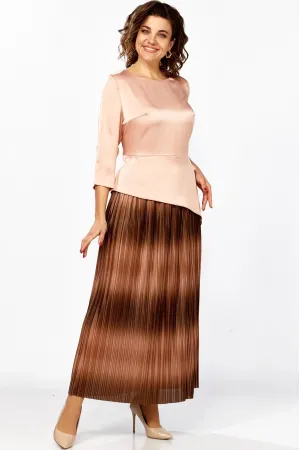 Платье Mira Fashion 5620 оттенки бежевого