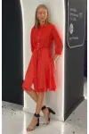 Платье I3I Fashion 102/2 красное в белый горошек