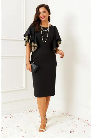 Платье Beautiful & Free 6390 черный с золотом