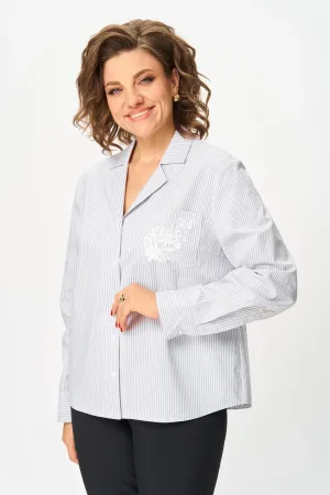 Блузка Svetlana Style 2168 голубая полоска