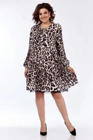 Платье Милора-Стиль 1035 леопард
