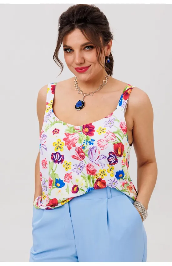 Блузка Anelli 1855 россыпь цветов