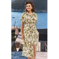 Платье Vittoria Queen 25633 хаки, бежевый