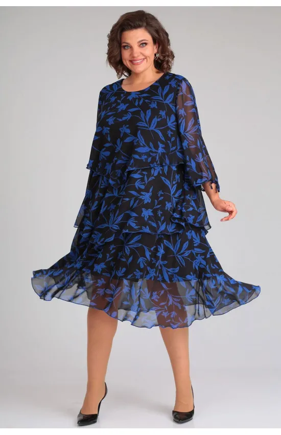 Платье Мублиз 105 синий+черный