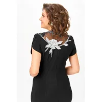 Платье Solomea Lux 973Б черный с белым