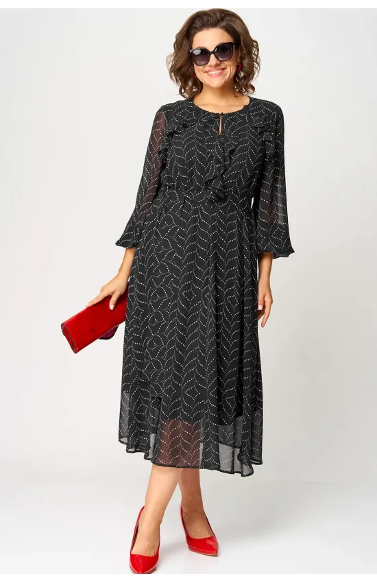 Платье Eva Grant 7177 яерный +принт бусины Платье Eva Grant 7177 яерный +принт бусины