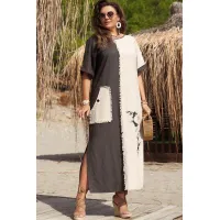 Платье Vittoria Queen 24873-1 бежевый+молочный