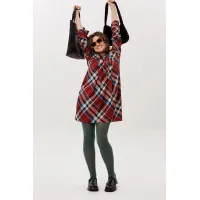 Платье Anelli 1769 Бордовая шотландка Платье Anelli 1769 Бордовая шотландка