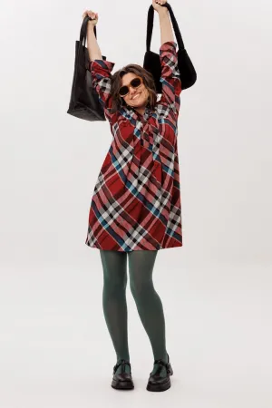 Платье Anelli 1769 Бордовая шотландка