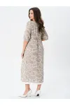 Платье Your Size 2253/164 Серо-бежевый с принтом