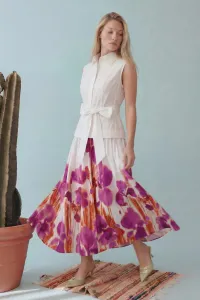 Платье Lokka 1923 белый/фиолетовый/бордо
