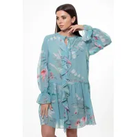 Платье Anelli 1019 бирюзовый