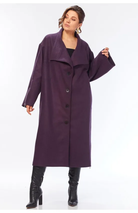 Пальто Celentano 2100 баклажанный