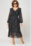 Платье Eva Grant 7297В черный в белый горох Платье Eva Grant 7297В черный в белый горох