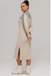 Платье Галеан Cтиль 995 бежевый с серым