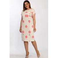Платье Lady Style Classic 2277/3 Молочный с коралловым
