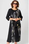 Платье Eva Grant 7220Л черный+принт Платье Eva Grant 7220Л черный+принт