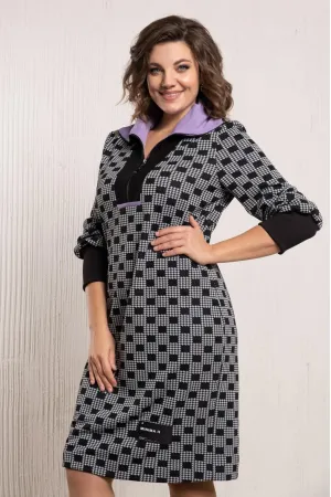 Платье Avanti 124-1 чёрно-лавандовый