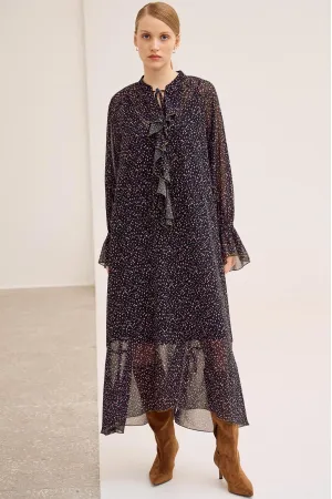 Платье Lokka 1681Т черный/принт цветы