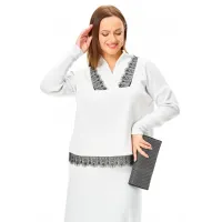 Кофта T&n 7723 белый с блеском.