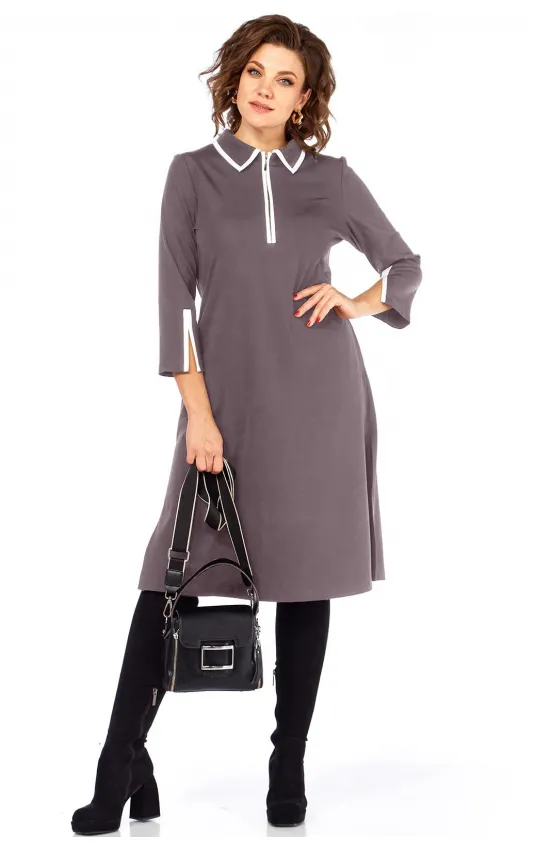 Платье Ольга Стиль С971 мокко