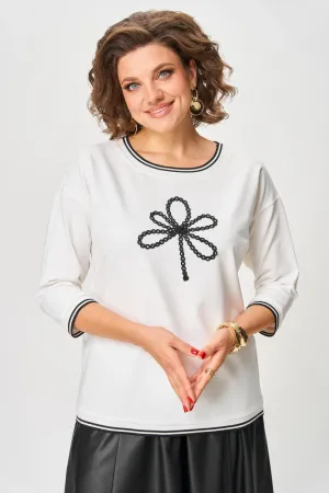 Блузка Rumoda 2261 дл.р. молочный_черный