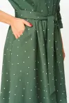 Платье Дали 5348А горох олива Платье Дали 5348А горох олива