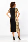 Платье Mira Fashion 5632 черный+золото Платье Mira Fashion 5632 черный+золото