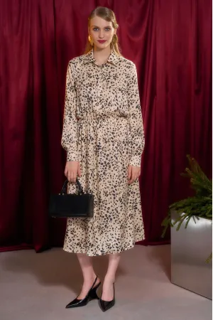 Платье Lokka 1793 светло бежевый/черный принт